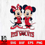 Arkansas State Red Wolves Mickey Minnie Mouse rugby ball Svg Eps Dxf Png File, NCAA svg , File Cut , Digital Download , Instant Download, Cut Svg Files