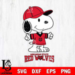 Arkansas State Red Wolves Snoopy football SVG DXF EPS PNG FILE,Snoopy File Cut, NCAA Digital Download,Instant Download,Christmas Silhouette