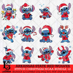 Arkansas State Red Wolves Stitch Christmas NCAA Bundle 12 Svg Eps Dxf Png File, Digital Download, Instant Download