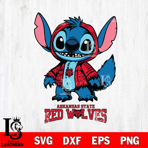 Arkansas State Red Wolves Stitch Halloween Svg Eps Dxf Png File, NCAA svg, Digital Download, Instant Download