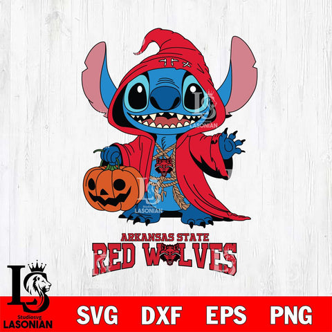 Arkansas State Red Wolves Stitch Horror Svg Eps Dxf Png File, NCAA svg, Digital Download, Instant Download