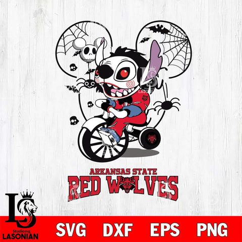 Arkansas State Red Wolves Stitch Jigsaws Halloween Svg Eps Dxf Png File, Digital Download, Instant Download