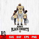 Army Black Knights 3 Father and son Rugby SVG DXF EPS PNG FILE,NCAA SVG, Father day Digital Download,Instant Download, Silhouette