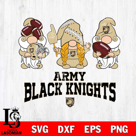 Army Black Knights 3 Gnomes Football Svg Eps Dxf Png File, Digital Download, Instant Download
