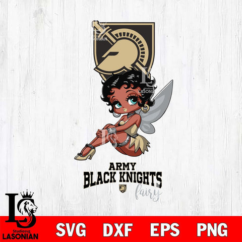 Army Black Knights Beauty Black Fairy Betty Boop, Svg Eps Dxf Png File, Digital Download