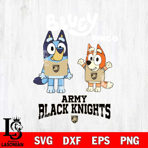Army Black Knights Bluey & Bingo 4 Svg Eps Dxf Png File, NCAA svg, Digital Download, Instant Download