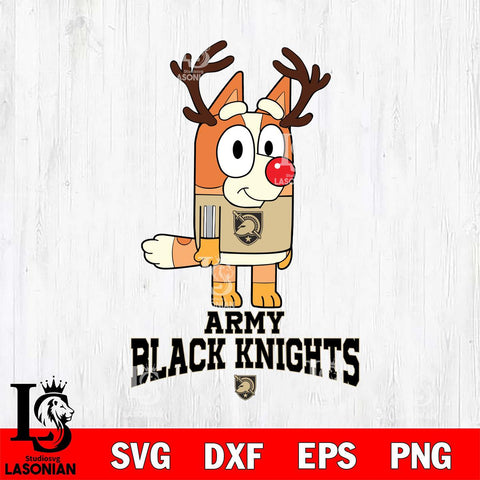 Army Black Knights Bluey Chilli Christmas Deer Svg Eps Dxf Png File, Digital Download