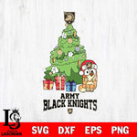Army Black Knights Bluey Chilli Christmas Tree Svg Eps Dxf Png File, Digital Download