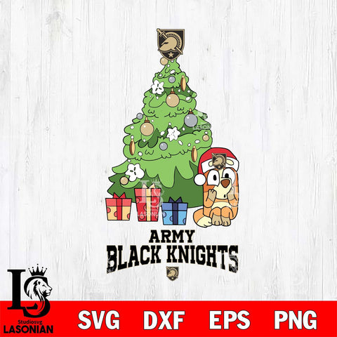 Army Black Knights Bluey Chilli Christmas Tree Svg Eps Dxf Png File, Digital Download