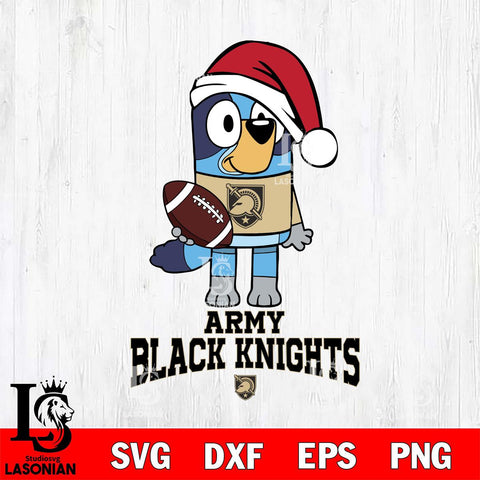 Army Black Knights Bluey Christmas Svg Eps Dxf Png File, Digital Download
