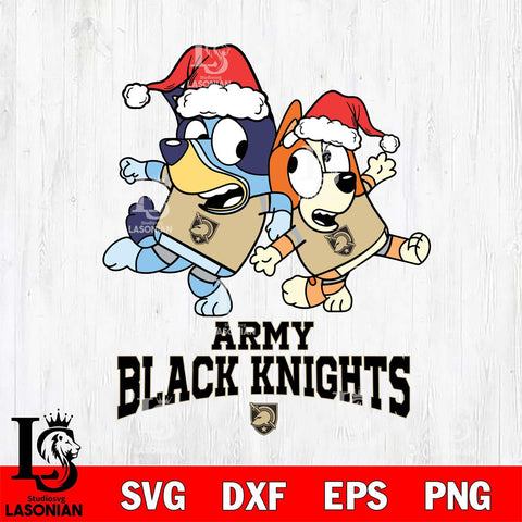 Army Black Knights Bluey Christmas Holiday Svg Eps Dxf Png File, Digital Download