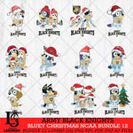 Army Black Knights Bluey Christmas NCAA Bundle 12 Cricut File Cut Files , Bluey Cricut , Christmas Svg , Bluey svg , Digital Download, dxf eps png pdf file