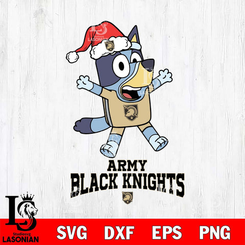 Army Black Knights Bluey Happy Christmas Svg Eps Dxf Png File, Digital Download