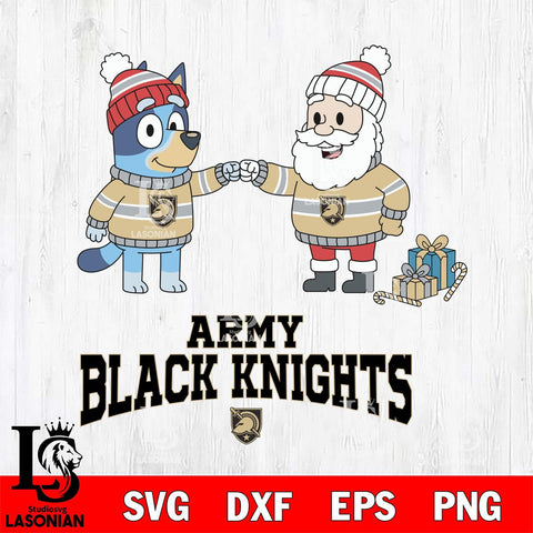 Army Black Knights Bluey With Satan Christmas File Cut, NCAA SVG DXF EPS PNG FILE, Digital Download,Instant Download, Silhouette