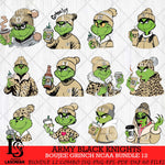 Army Black Knights Boujee Grinch NCAA Bundle 12 SVG Eps Dxf Png File, Digital Download, Instant Download