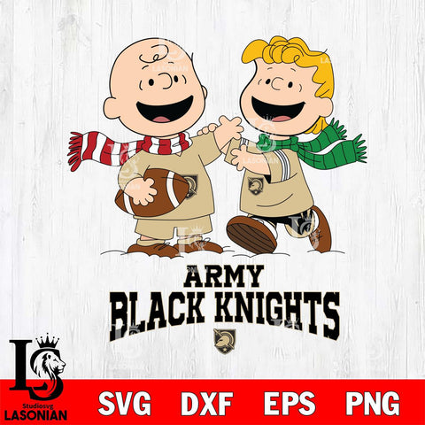Army Black Knights Charlie Brown & Linus Football Cricut,Christmas SVG DXF EPS PNG FILE, NCAA Digital Download,Instant Download, Silhouette