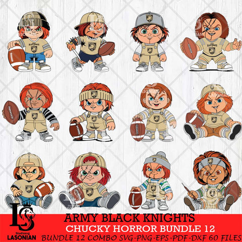 Army Black Knights Chucky Horror Bundle 12 SVG Eps Dxf Png File, Bundle NCAA svg, Digital Download, Instant Download