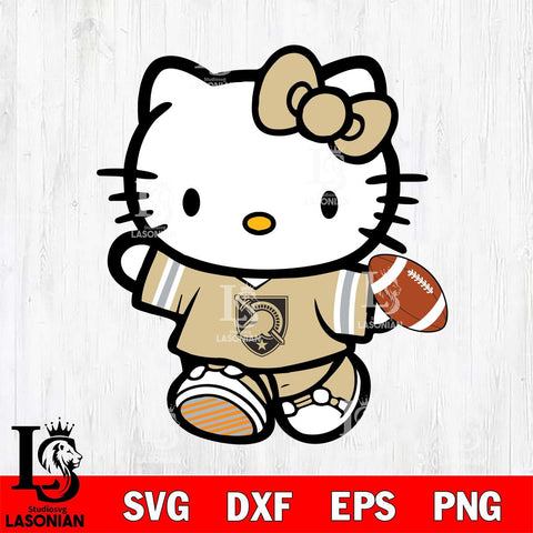Army Black Knights Cute Hello Kitty Football 7 Svg Eps Dxf Png File, NCAA svg, Digital Download, Instant Download