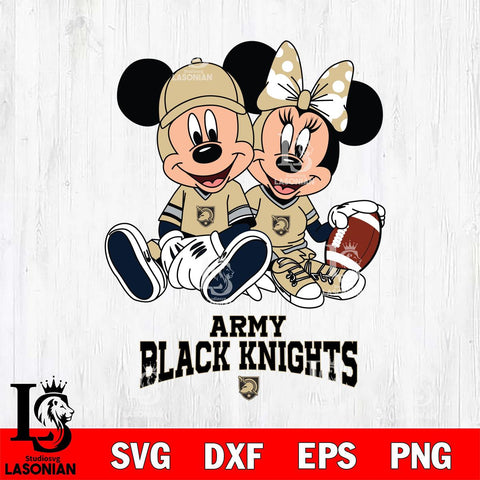 Army Black Knights Disney Mickey And Minnie Football Svg Eps Dxf Png File, NCAA svg , Digital Download , Instant Download, Cricut File