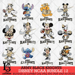 Army Black Knights Disney NCAA Bundle Svg PNG 12 Svg Eps Dxf Png File, Digital Download