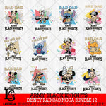 Army Black Knights Disney Rad Dad NCAA Bundle 12 SVG DXF EPS PNG FILE, BUNDLE NCAA Disney Father day File Cut,Digital Download,Instant Download,Disney Svg Files