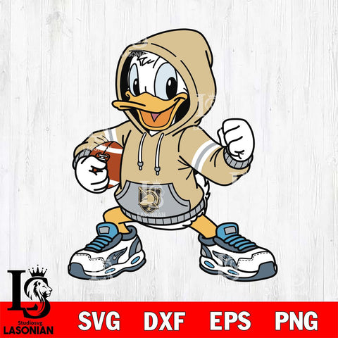 Army Black Knights Donald Duck Disney Christmas File Cut, NCAA SVG DXF EPS PNG FILE, Digital Download , Criucut , Silhouette