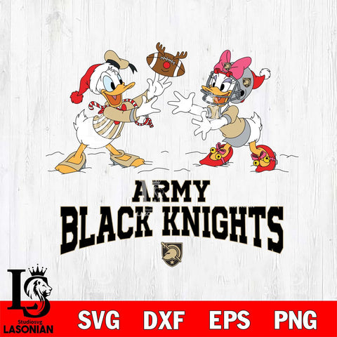 Army Black Knights Donald Duck & Daisy Duck Football Cricut,Christmas SVG DXF EPS PNG FILE, NCAA Digital Download,Instant Download, Silhouette