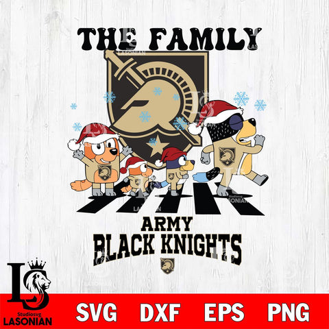 Army Black Knights Family Bluey Christmas Svg Eps Dxf Png File, Digital Download