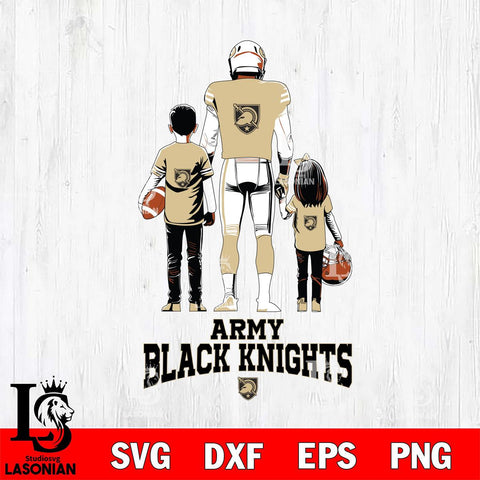 Army Black Knights Father And Child Football SVG DXF EPS PNG FILE,NCAA SVG, Father day Digital Download,Instant Download, Silhouette