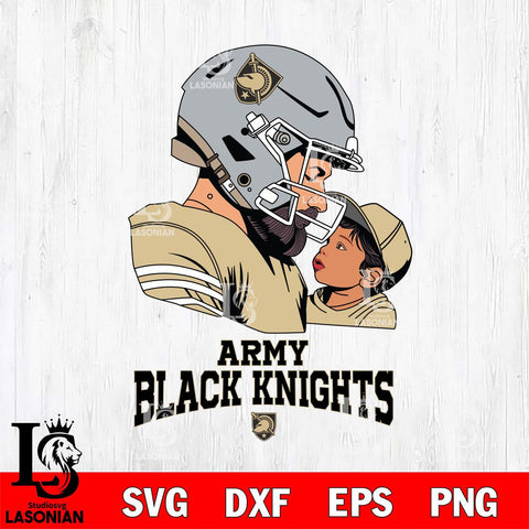 Army Black Knights Father And Child Rugby SVG DXF EPS PNG FILE,NCAA SVG, Father day Digital Download,Instant Download, Silhouette