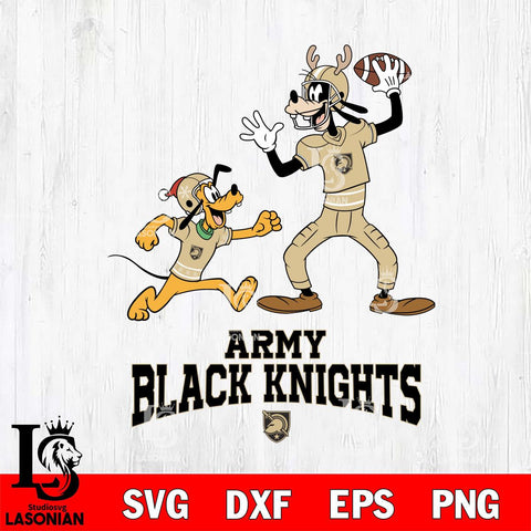 Army Black Knights Goofy & Pluto Football Cricut,Christmas SVG DXF EPS PNG FILE, NCAA Digital Download,Instant Download, Silhouette