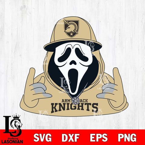 Army Black Knights Horror Character Ghostface Sport Svg Eps Dxf Png File, NCAA svg, Digital Download, Instant Download