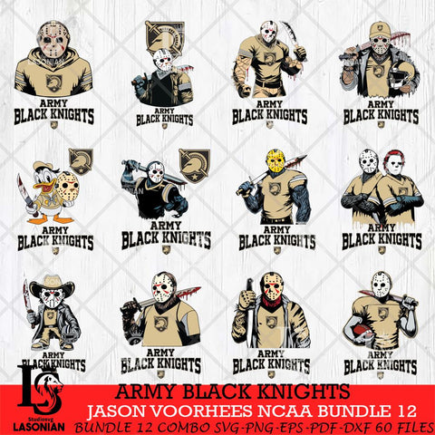 Army Black Knights Jason Voorhees NCAA Bundle 12 SVG Svg Eps Dxf Png File, Digital Download