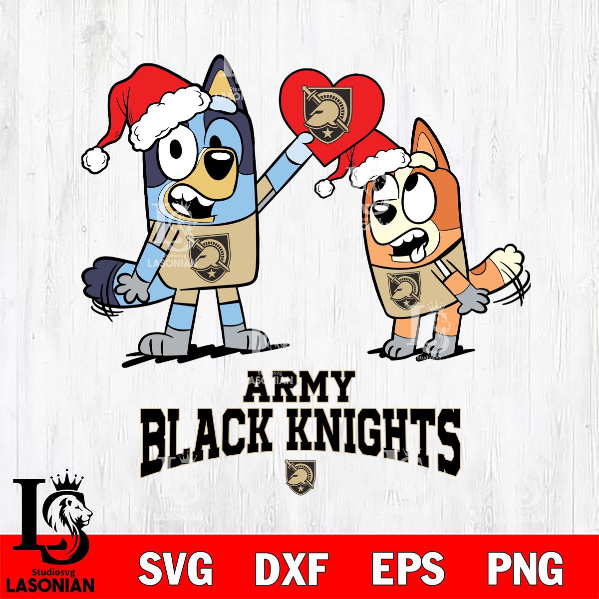 Army Black Knights Love Bluey Christmas – lasoniansvg