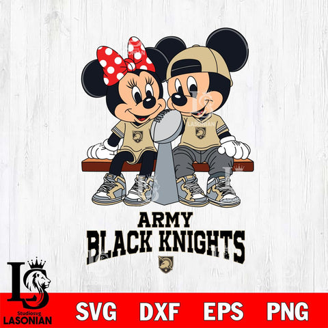 Army Black Knights Mickey And Minnie Football Champions Svg Eps Dxf Png File, NCAA svg , Digital Download , Instant Download, Cricut File