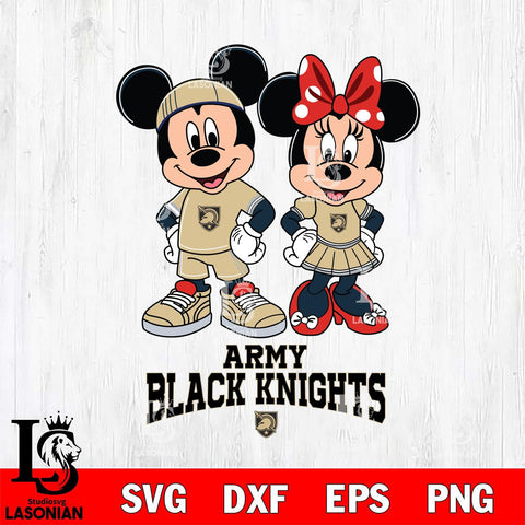 Army Black Knights Mickey And Minnie Rugby Svg Eps Dxf Png File, NCAA svg , Digital Download , Instant Download, Cricut File