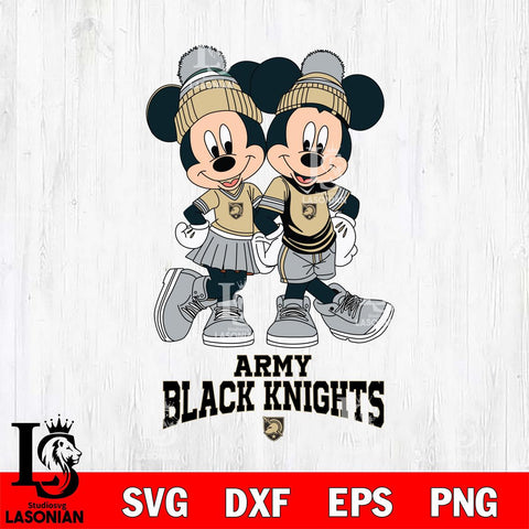 Army Black Knights Mickey Minnie Valentine Football Svg Eps Dxf Png File, NCAA svg , Digital Download , Instant Download, Cricut File