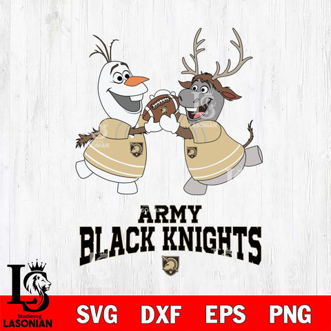 Army Black Knights Olaf & Sven Football Cricut,Christmas SVG DXF EPS PNG FILE, NCAA Digital Download,Instant Download, Silhouette
