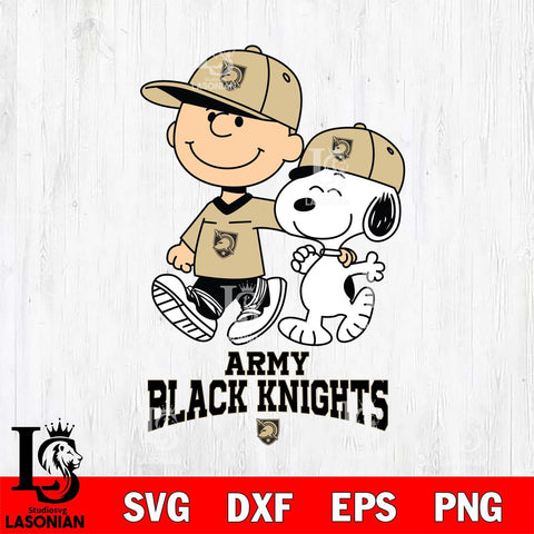 Army Black Knights Peanuts Snoopy Friends SVG DXF EPS PNG FILE,Snoopy File Cut, NCAA Digital Download,Instant Download,Christmas Silhouette