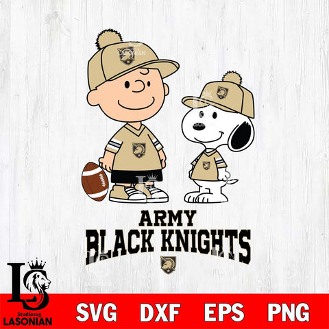 Army Black Knights Peanuts Snoopy Friends Football SVG DXF EPS PNG FILE,Snoopy File Cut, NCAA Digital Download,Instant Download,Christmas Silhouette