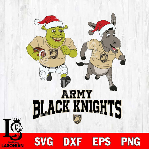 Army Black Knights Shrek and Donkey Football Cricut,Christmas SVG DXF EPS PNG FILE, NCAA Digital Download,Instant Download, Silhouette