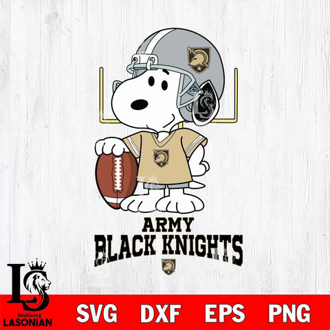 Army Black Knights Snoopy Player Football SVG DXF EPS PNG FILE,Snoopy File Cut, NCAA Digital Download,Instant Download,Christmas Silhouette