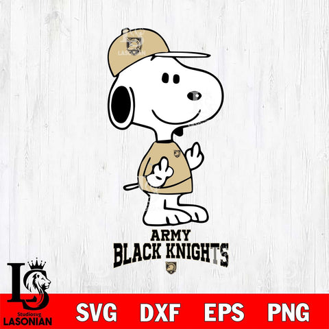 Army Black Knights Snoopy Sport 8 Svg Eps Dxf Png File, Digital Download