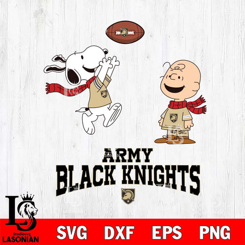Army Black Knights Snoopy & Charlie Brown Football Cricut,Christmas SVG DXF EPS PNG FILE, NCAA Digital Download,Instant Download, Silhouette