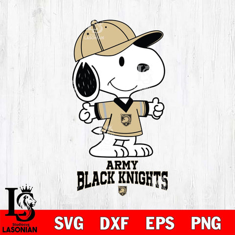 Army Black Knights Snoopy football SVG DXF EPS PNG FILE,Snoopy File Cut, NCAA Digital Download,Instant Download,Christmas Silhouette