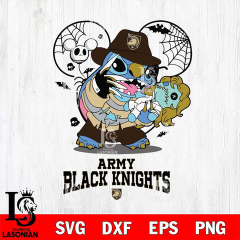 Army Black Knights Stitch Freddy Krueger Halloween Svg Eps Dxf Png File, Digital Download, Instant Download