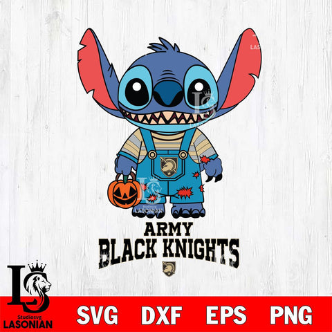 Army Black Knights Stitch Horror Halloween Svg Eps Dxf Png File, NCAA svg, Digital Download, Instant Download