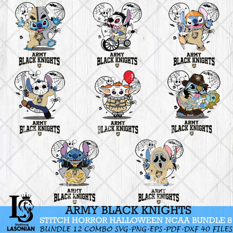 Army Black Knights Stitch Horror Halloween Bundle NCAA Svg Eps Dxf Png File, Digital Download, Instant Download