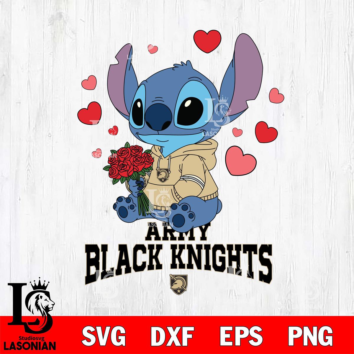 Army Black Knights Stitch Rose Digital Download, NCAA SVG DXF EPS PNG ...