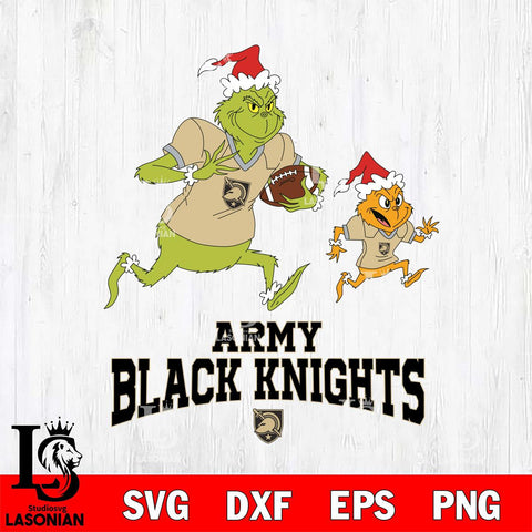 Army Black Knights The Grinch & Max Football Cricut,Christmas SVG DXF EPS PNG FILE, NCAA Digital Download,Instant Download, Silhouette